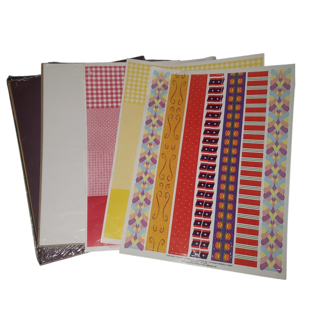 RARE ☆Vintage 80's & 90's Scrapbooking BUNDLE Cutouts And Stick Sheets